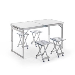 [YJCZ-09] aluminum folding table with 4 chairs, 1 set